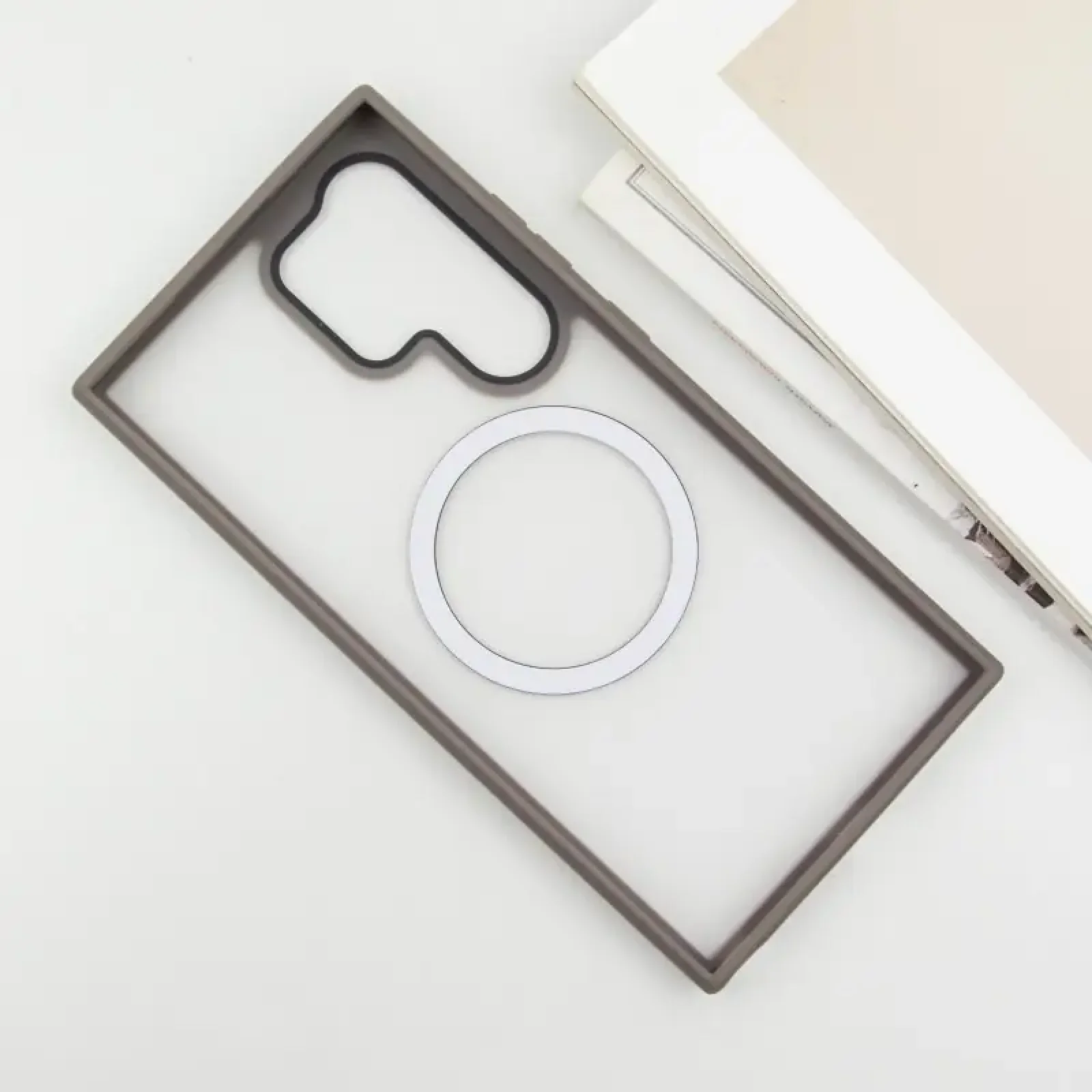 Чохол TPU+PC Metal Buttons with MagSafe Colorful для Samsung Galaxy S25 Ultra Grey