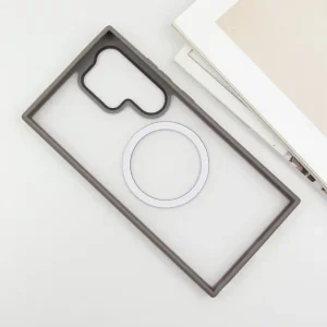 Чохол TPU+PC Metal Buttons with MagSafe Colorful для Samsung Galaxy S25 Ultra Grey