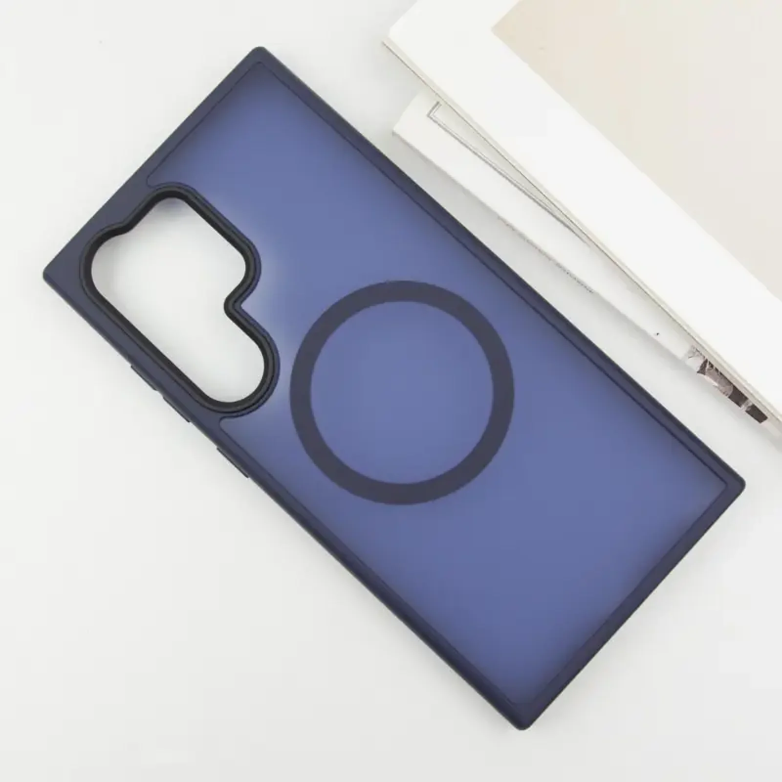 Чохол TPU+PC Metal Buttons with MagSafe Colorful для Samsung Galaxy S25 Ultra Navy Blue