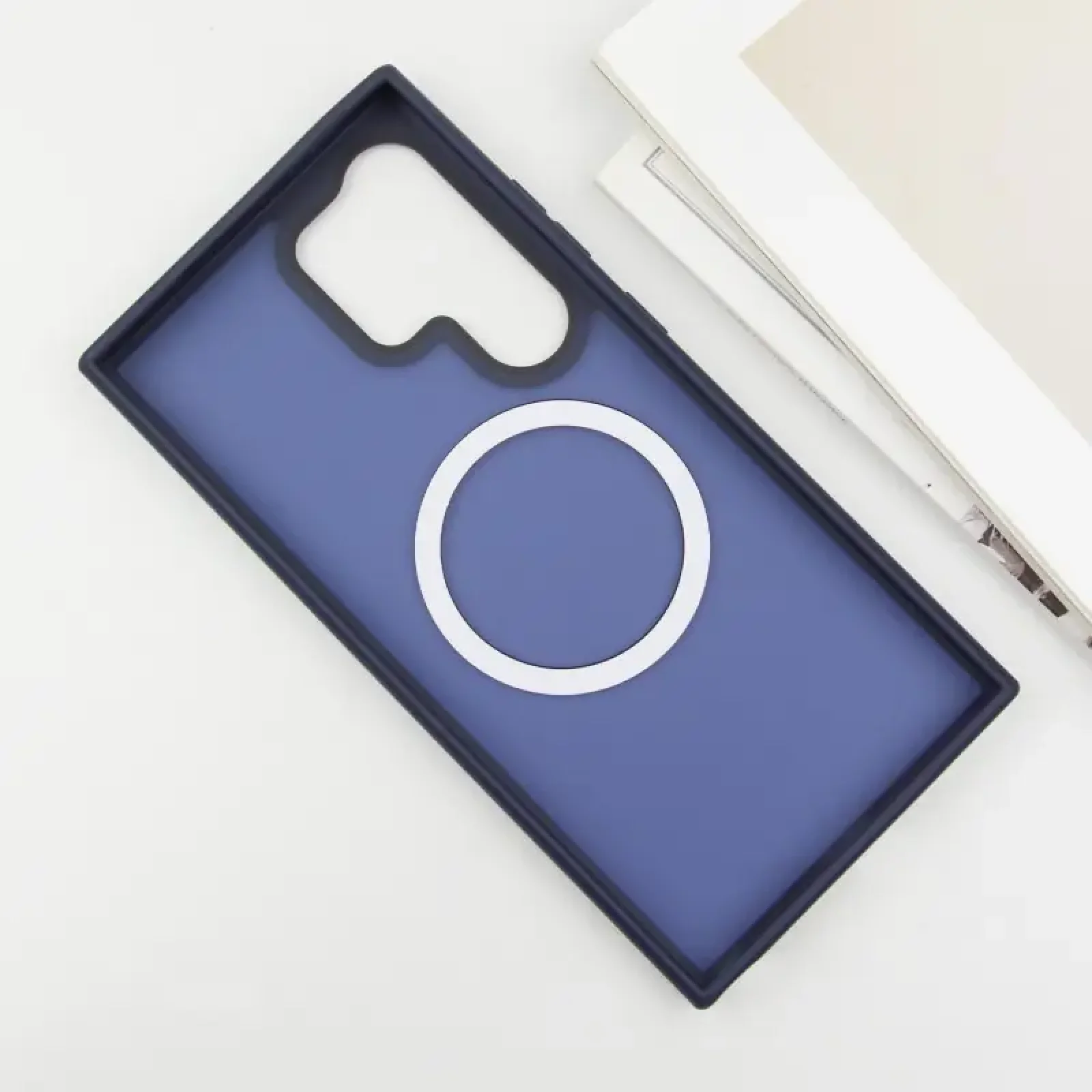 Чохол TPU+PC Metal Buttons with MagSafe Colorful для Samsung Galaxy S25 Ultra Navy Blue