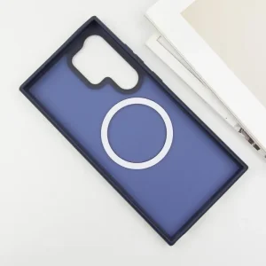 Чохол TPU+PC Metal Buttons with MagSafe Colorful для Samsung Galaxy S25 Ultra Navy Blue