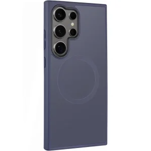 Чохол TPU+PC Metal Buttons with MagSafe Colorful для Samsung Galaxy S25 Ultra Navy Blue