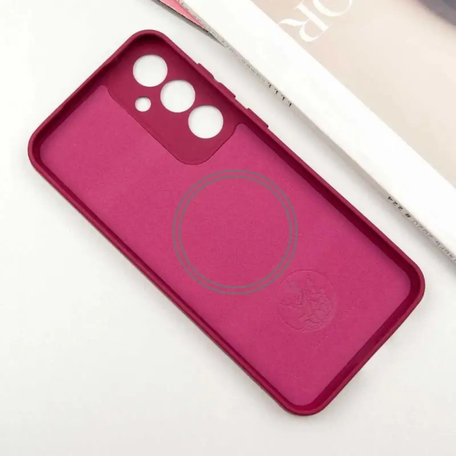 Чехол Silicone Cover Lakshmi Full Camera (AA) with MagFit для Samsung Galaxy S25 Plus Rose Red