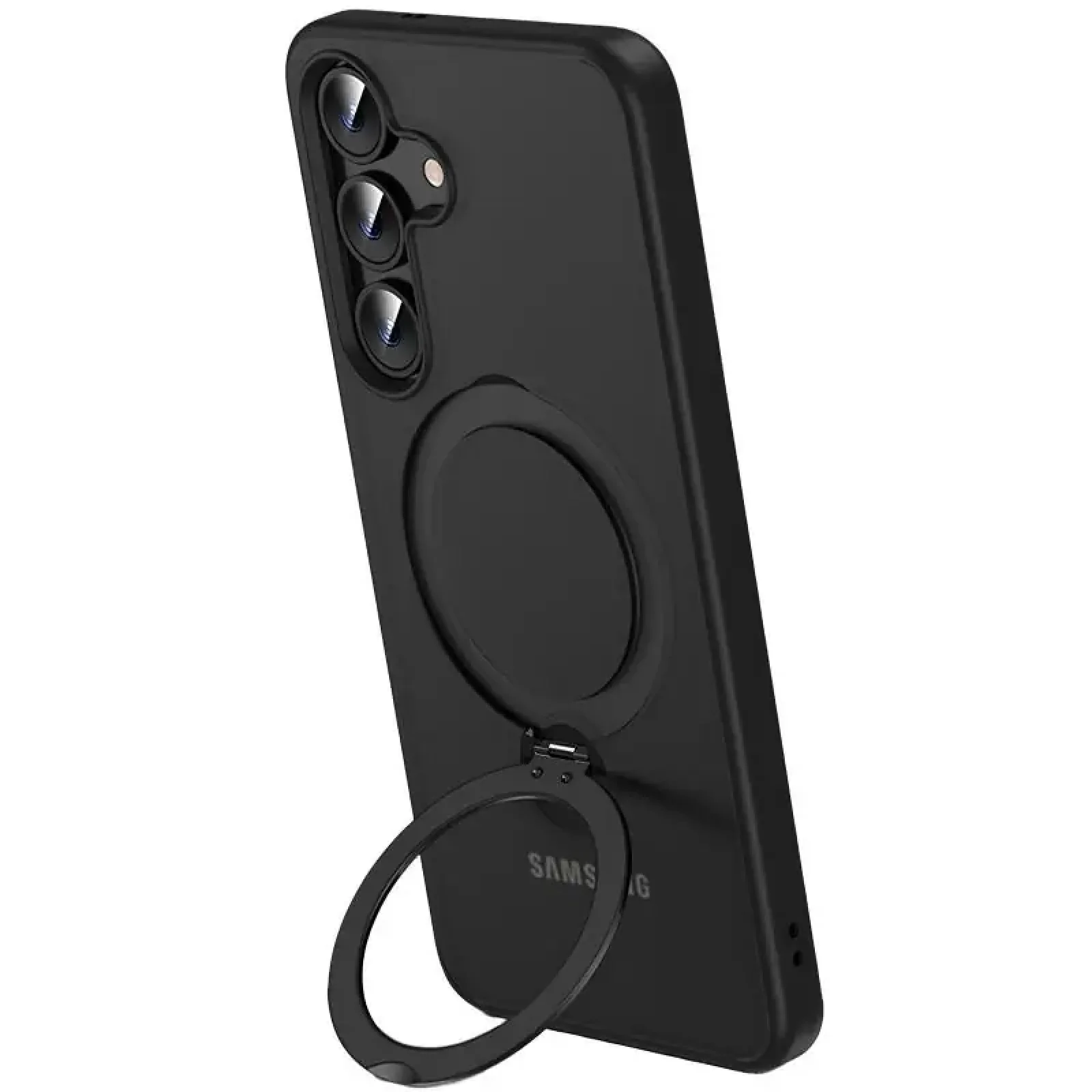 Чохол TPU+PC MagSafe Colorful HQ Ring для Samsung Galaxy S25 Plus Black