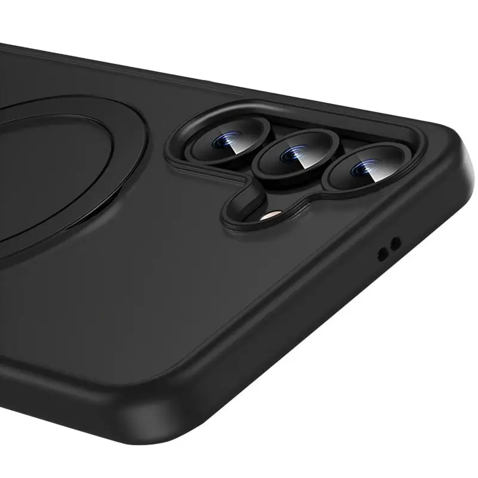 Чохол TPU+PC MagSafe Colorful HQ Ring для Samsung Galaxy S25 Plus Black