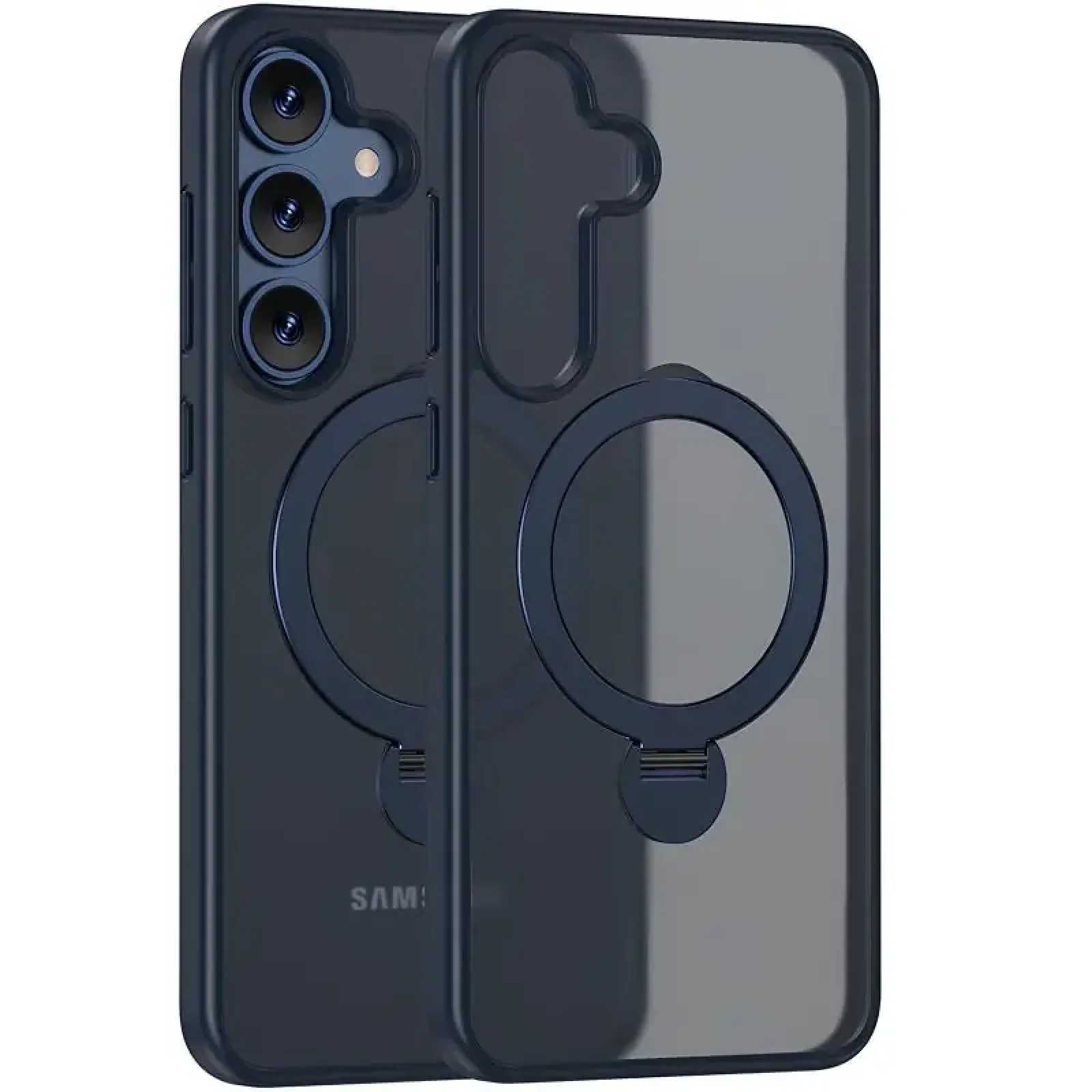 Чохол TPU+PC MagSafe Colorful HQ Ring для Samsung Galaxy S25 Plus Dark Blue