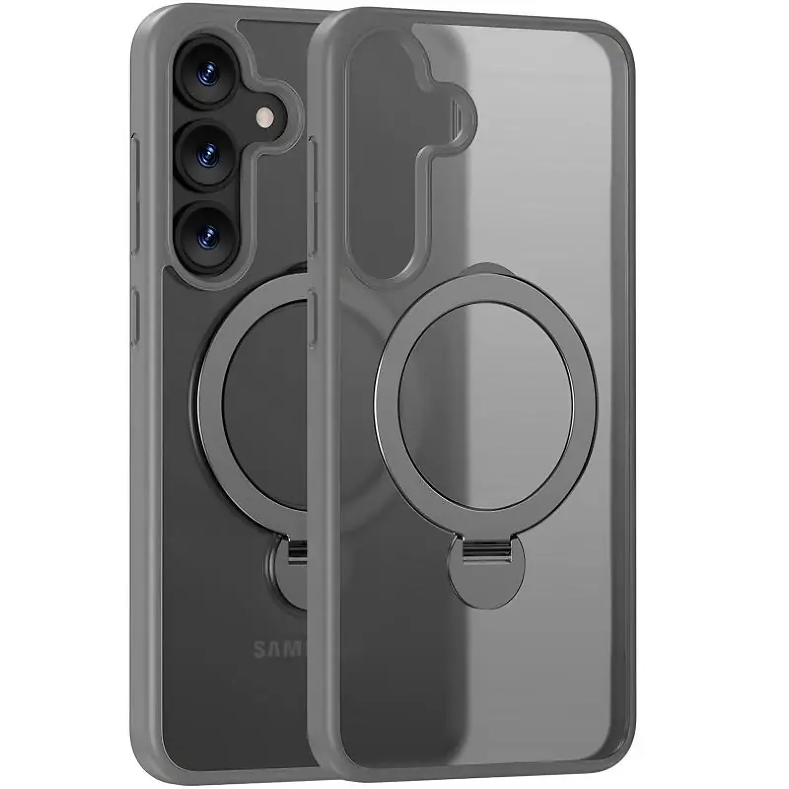 Чохол TPU+PC MagSafe Colorful HQ Ring для Samsung Galaxy S25 Plus Grey
