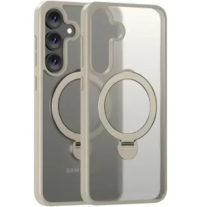 Чохол TPU+PC MagSafe Colorful HQ Ring для Samsung Galaxy S25 Plus Light Grey