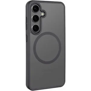 Цвет: Черный - Чохол TPU+PC Metal Buttons with MagSafe Colorful для Samsung Galaxy S25 Plus Black