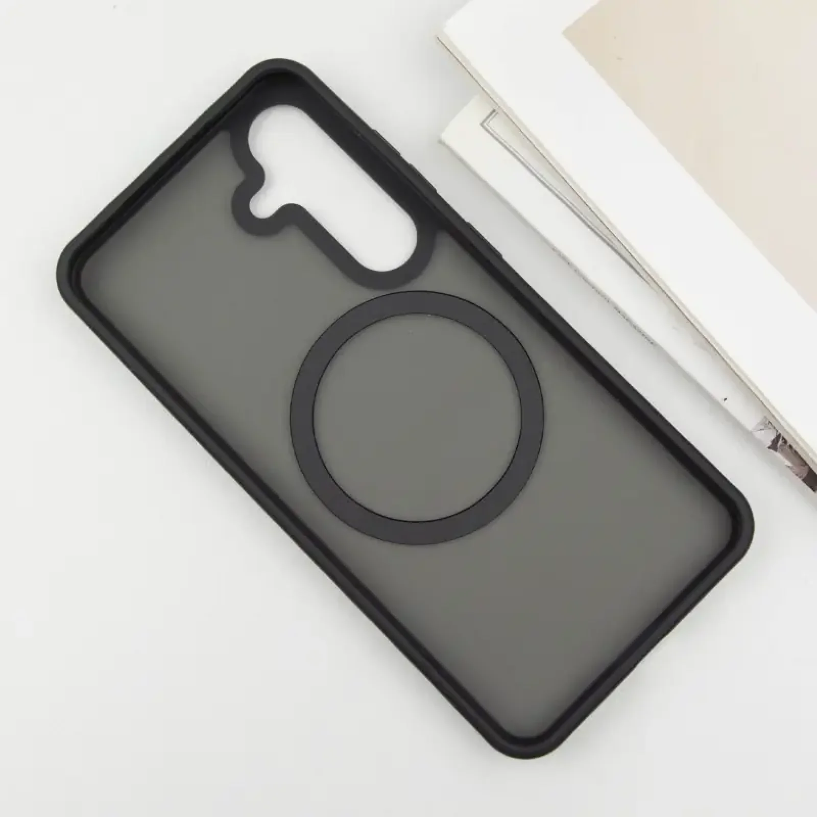 Чохол TPU+PC Metal Buttons with MagSafe Colorful для Samsung Galaxy S25 Plus Black