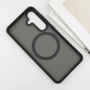 Чохол TPU+PC Metal Buttons with MagSafe Colorful для Samsung Galaxy S25 Plus Black