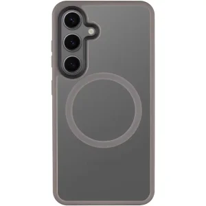 Чохол TPU+PC Metal Buttons with MagSafe Colorful для Samsung Galaxy S25 Plus Grey