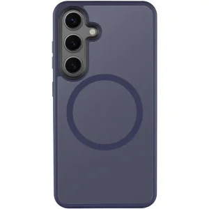 Чохол TPU+PC Metal Buttons with MagSafe Colorful для Samsung Galaxy S25 Plus Navy Blue