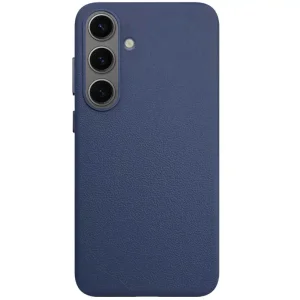 Цвет: Синий - Чехол Leather Case (AAA) для Samsung Galaxy S25 Dark Blue