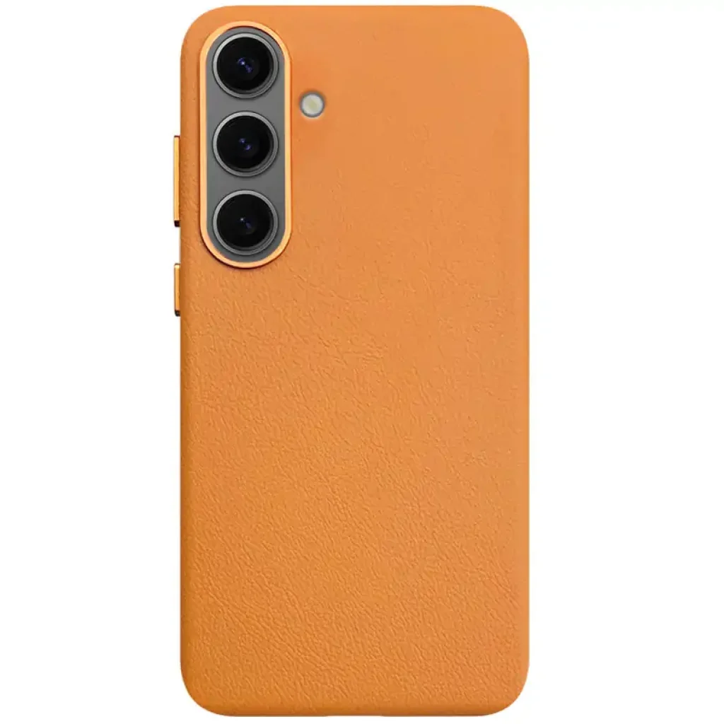 Чохол Leather Case (AAA) для Samsung Galaxy S25 Orange