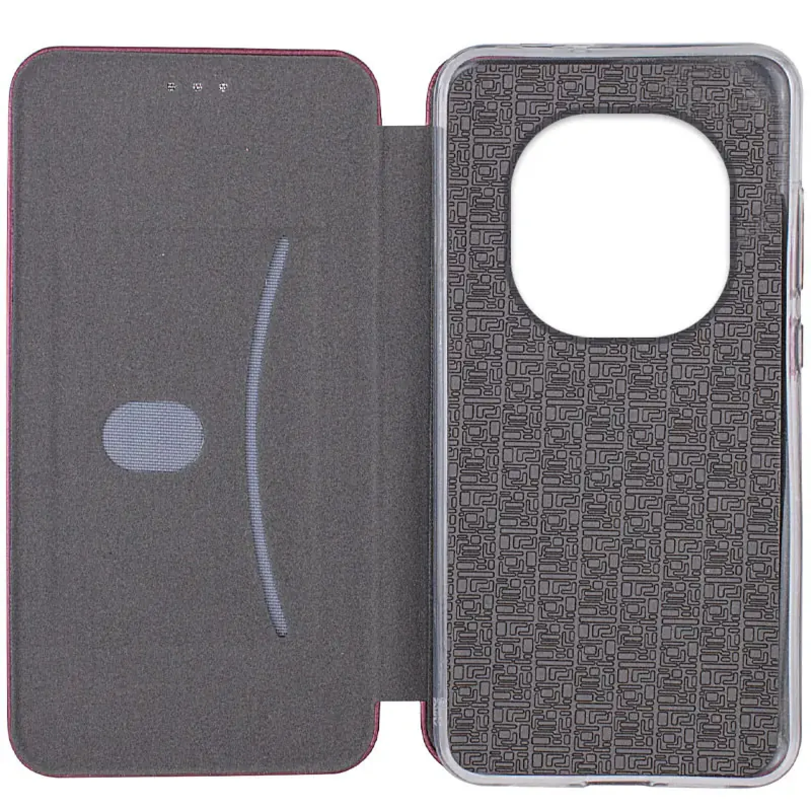 Чохол Classy PU Case для Xiaomi Redmi Note 14 Pro 5G, Xiaomi Redmi Note 14 Pro Plus 5G Bordo