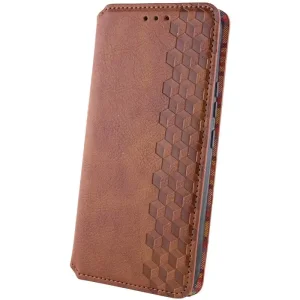 Чохол Getman Cubic PU Case для Xiaomi Redmi Note 14 Pro 5G, Xiaomi Redmi Note 14 Pro Plus 5G Brown