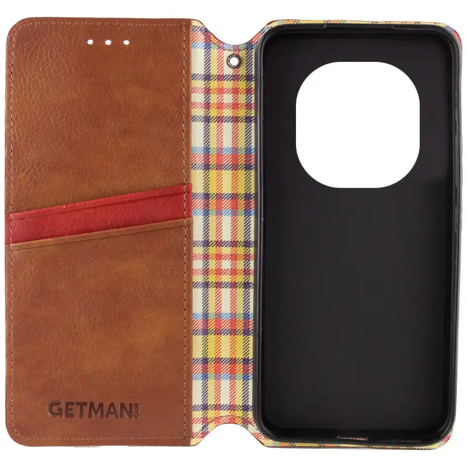Чохол Getman Cubic PU Case для Xiaomi Redmi Note 14 Pro 5G, Xiaomi Redmi Note 14 Pro Plus 5G Brown