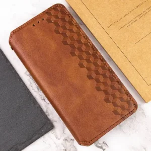 Чохол Getman Cubic PU Case для Xiaomi Redmi Note 14 Pro 5G, Xiaomi Redmi Note 14 Pro Plus 5G Brown