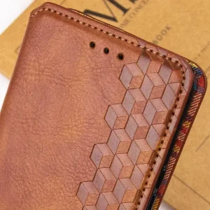 Чохол Getman Cubic PU Case для Xiaomi Redmi Note 14 Pro 5G, Xiaomi Redmi Note 14 Pro Plus 5G Brown
