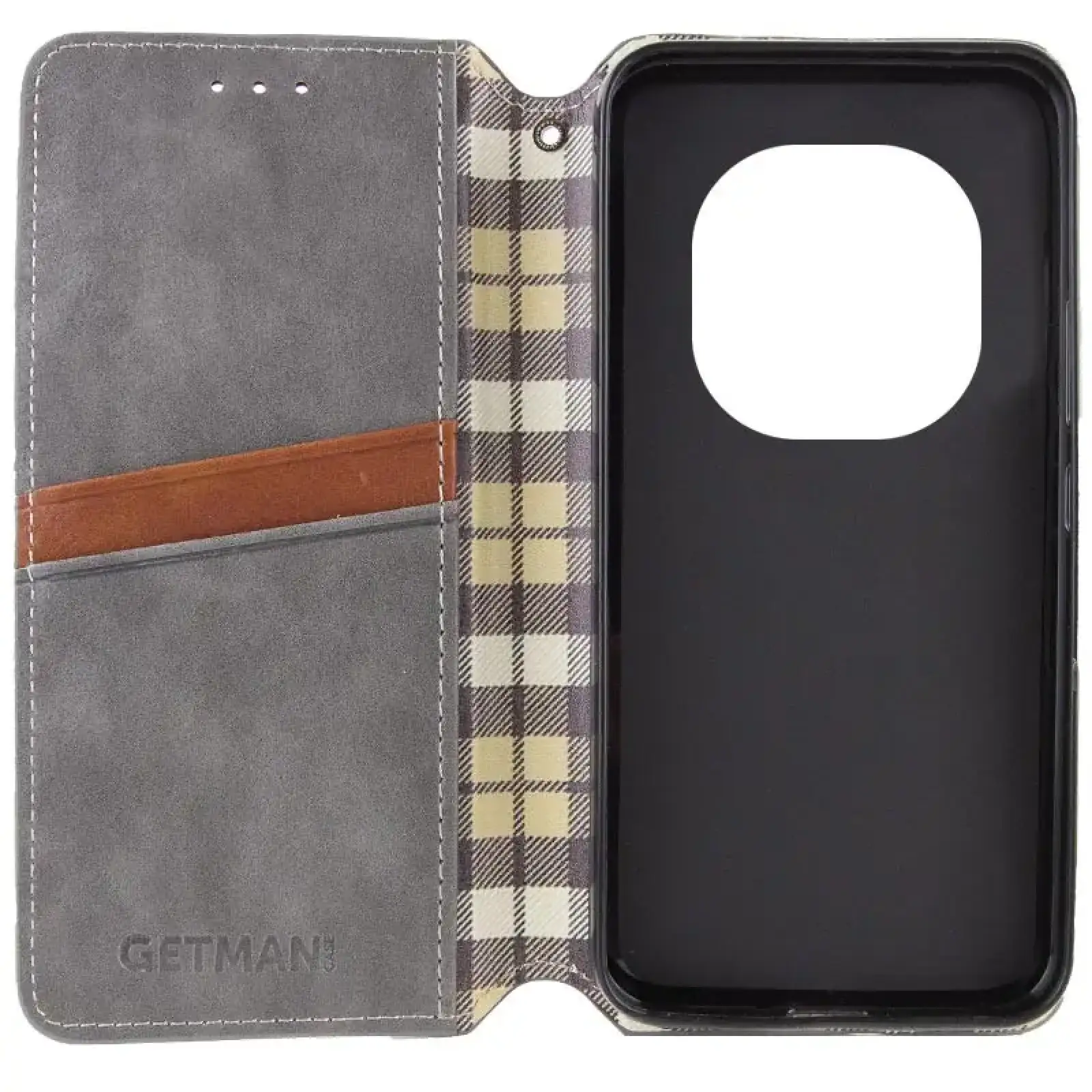 Чохол Getman Cubic PU Case для Xiaomi Redmi Note 14 Pro 5G, Xiaomi Redmi Note 14 Pro Plus 5G Grey