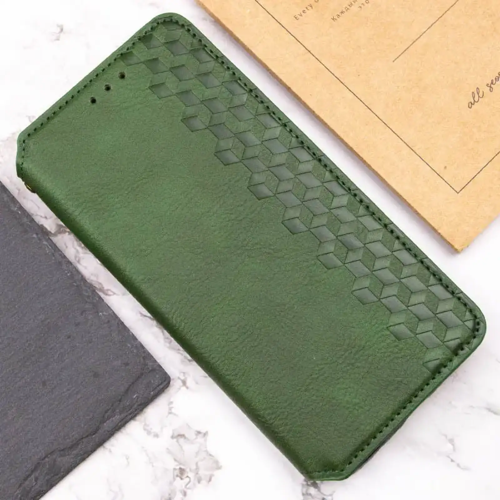 Чохол Getman Cubic PU Case для Xiaomi Redmi Note 14 Pro 5G, Xiaomi Redmi Note 14 Pro Plus 5G Green