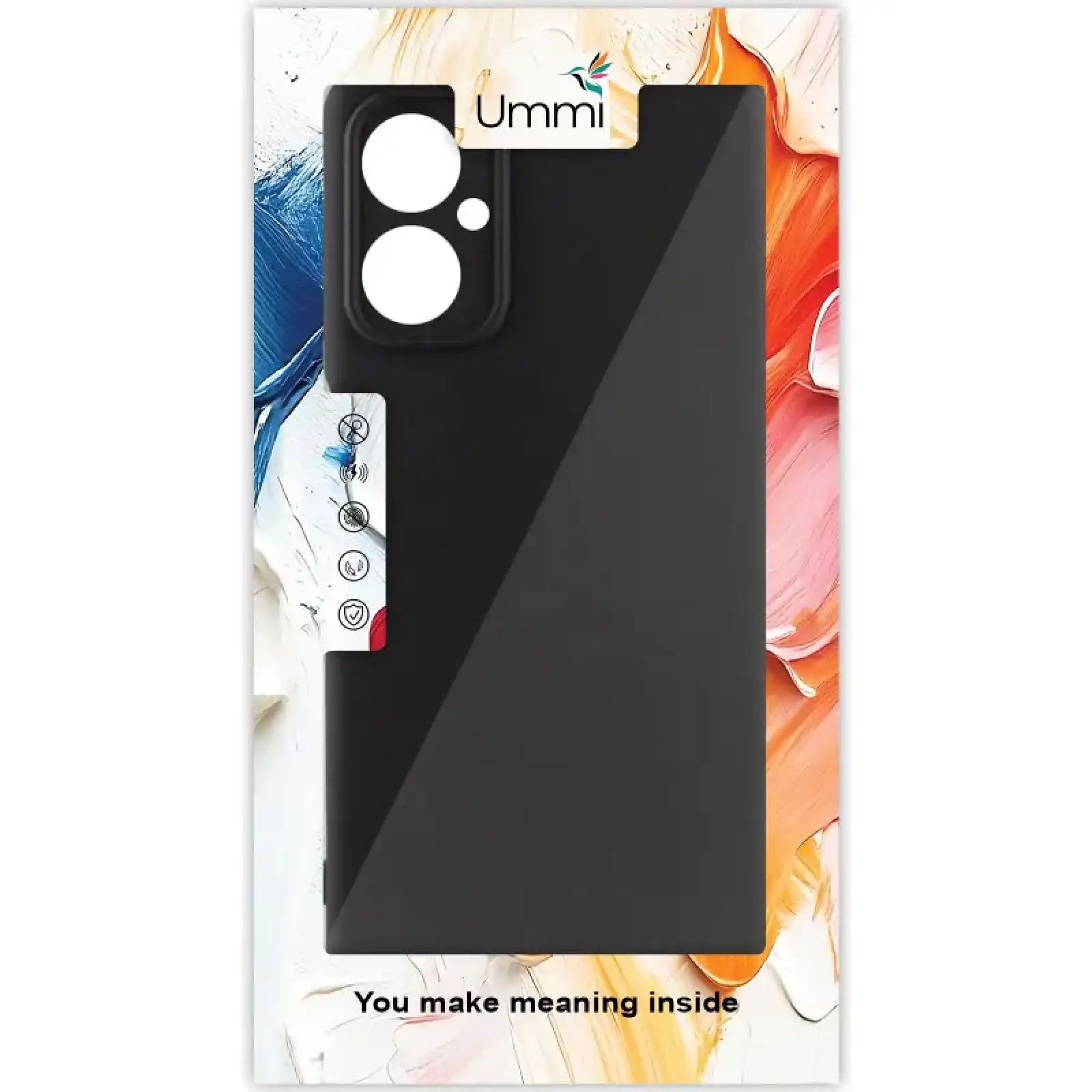 Чохол Silicone Cover Ummi Lakshmi Full Camera (AA) для Motorola Moto G55 5G Black