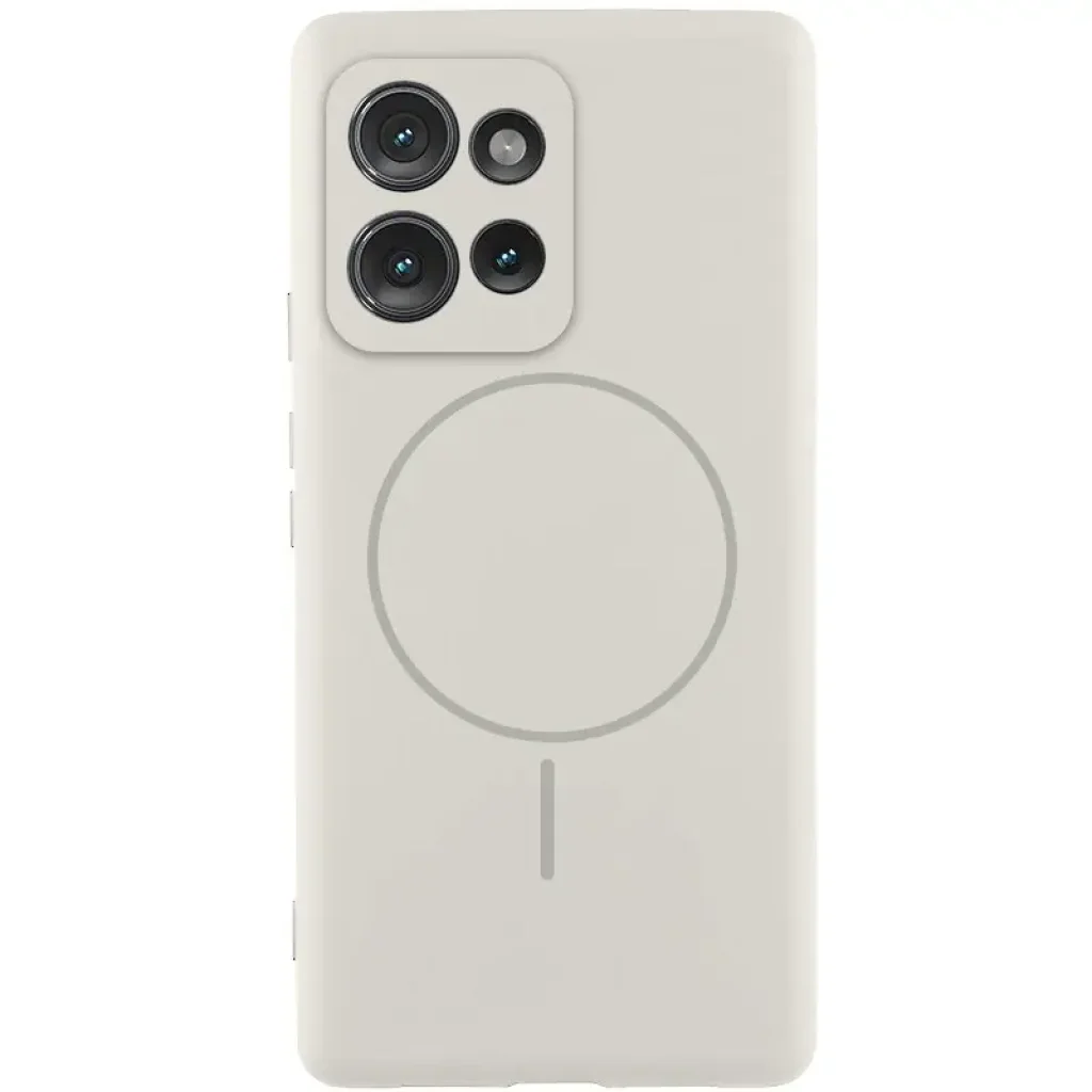Чохол Silicone Cover Lakshmi Full Camera (AA) with MagFit для Motorola Moto G75 5G White