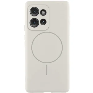 Чохол Silicone Cover Lakshmi Full Camera (AA) with MagFit для Motorola Moto G75 5G White
