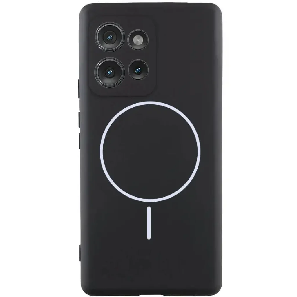Чохол Silicone Cover Lakshmi Full Camera (AA) with MagFit для Motorola Moto G75 5G Black