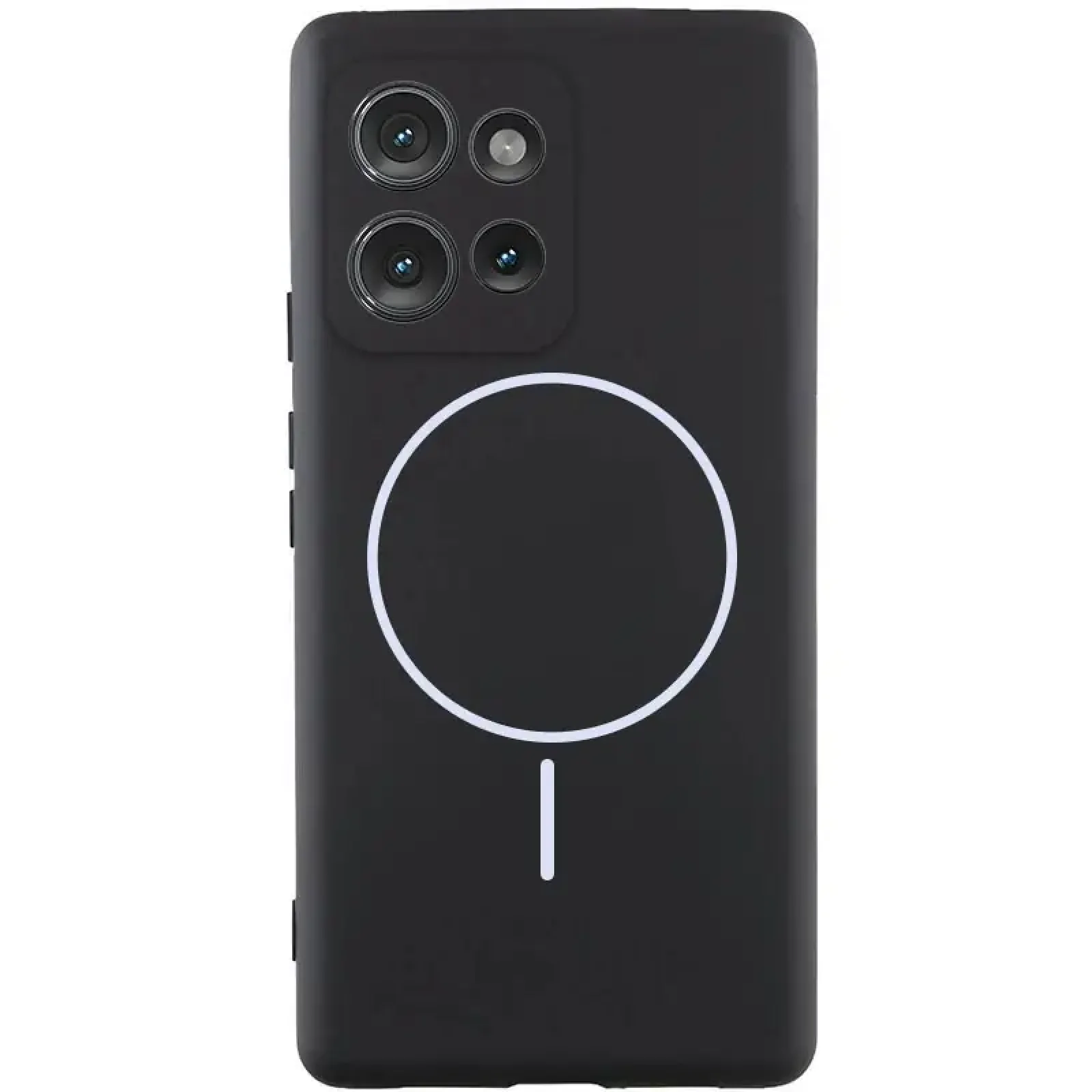 Чехол Silicone Cover Lakshmi Full Camera (AA) with MagFit для Motorola Moto G75 5G Black