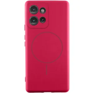 Чохол Silicone Cover Lakshmi Full Camera (AA) with MagFit для Motorola Moto G75 5G Rose Red