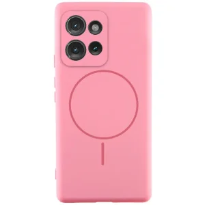 Чохол Silicone Cover Lakshmi Full Camera (AA) with MagFit для Motorola Moto G75 5G Light Pink