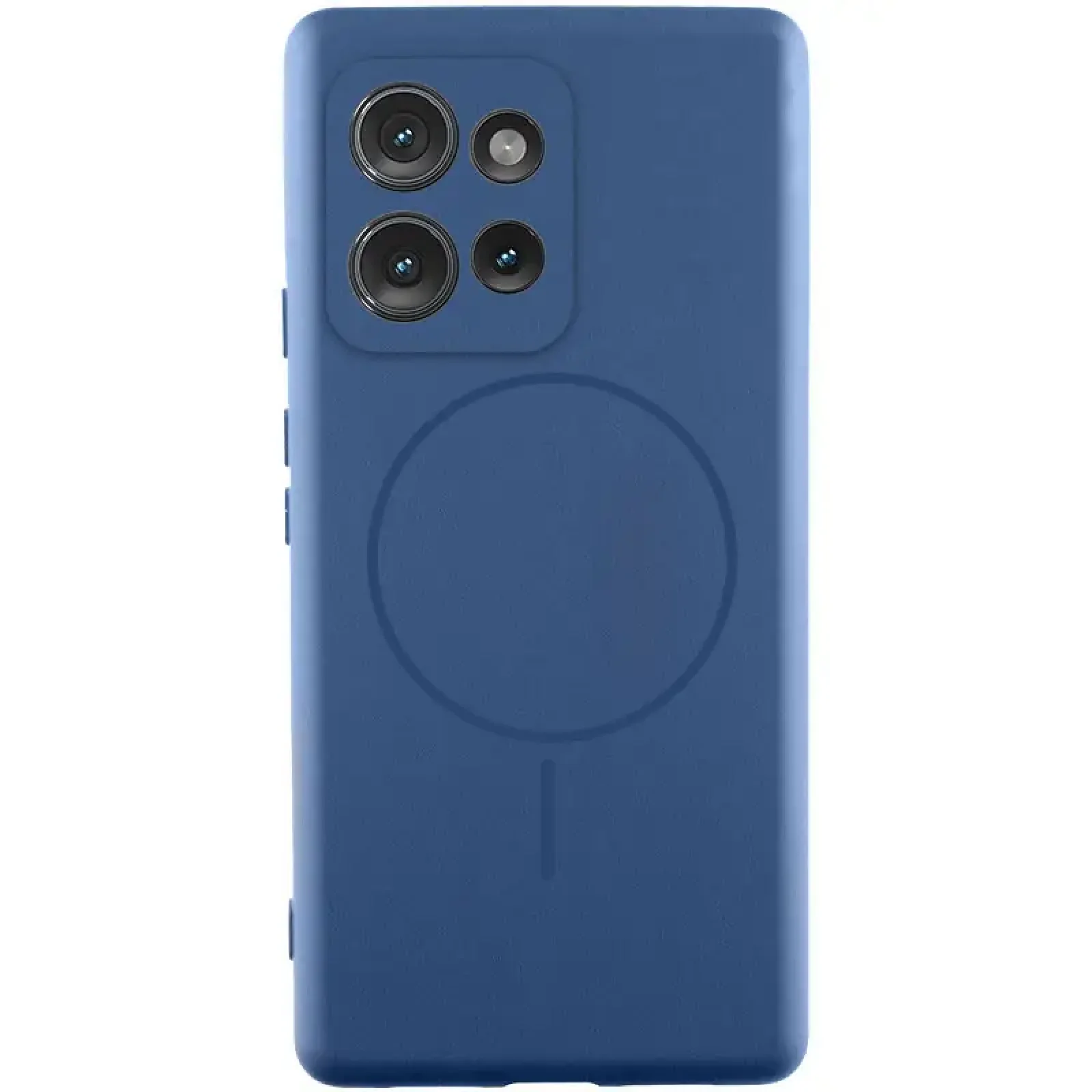 Чохол Silicone Cover Lakshmi Full Camera (AA) with MagFit для Motorola Moto G75 5G Navy Blue