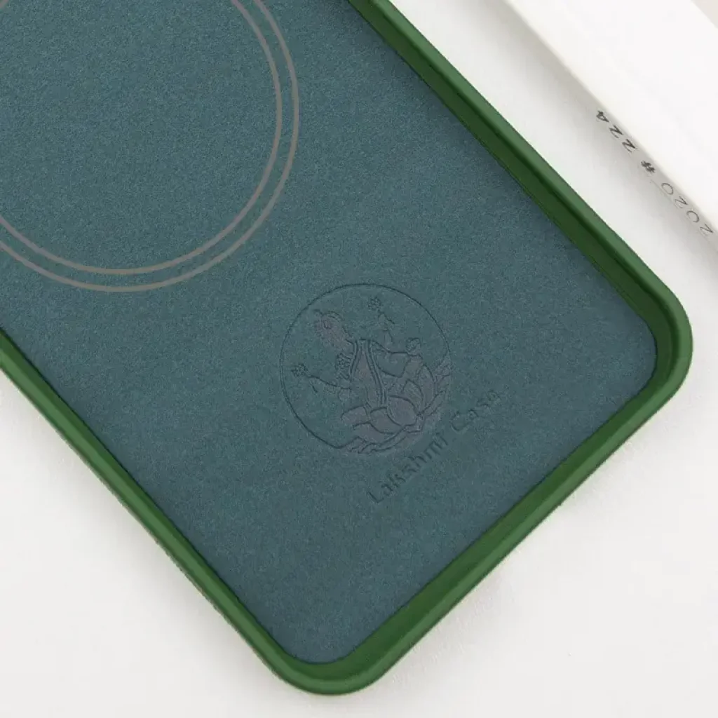 Чохол Silicone Cover Lakshmi Full Camera (AA) with MagFit для Motorola Moto G75 5G Dark Green