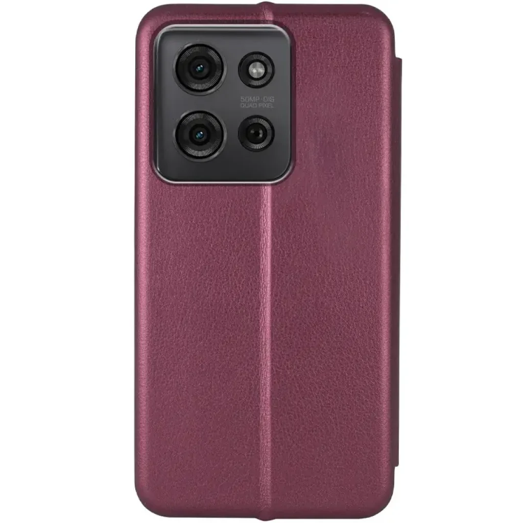 Чехол Classy PU Case для Motorola Moto G75 5G Bordo