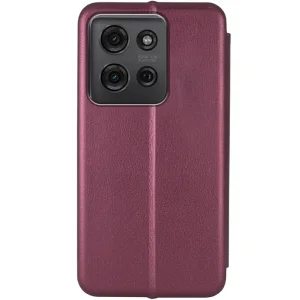 Чехол Classy PU Case для Motorola Moto G75 5G Bordo