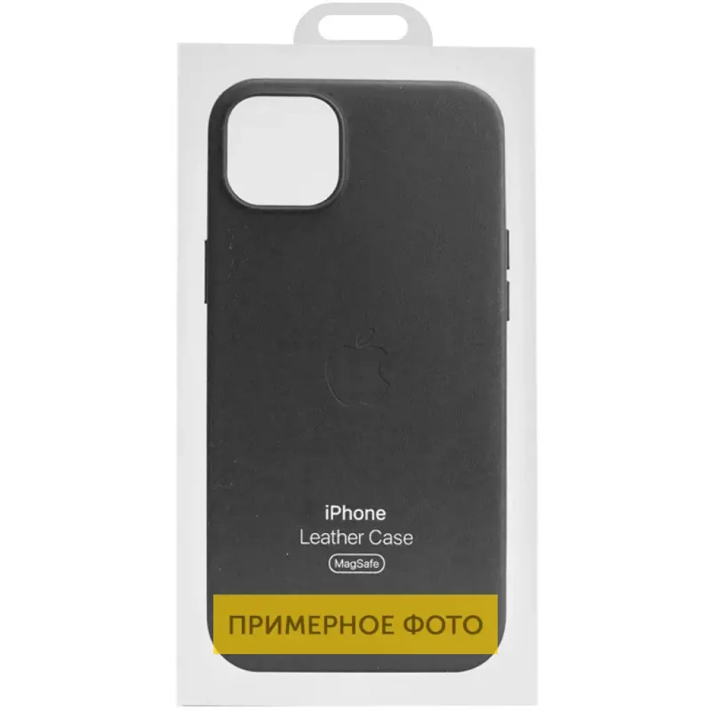 Чехол Leather Case (AAA) with MagSafe для Apple iPhone 16e Black
