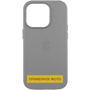 Чехол Leather Case (AAA) with MagSafe для Apple iPhone 16e Light Gray