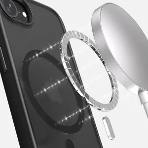 Чохол Metal Buttons with MagSafe Colorful для Apple iPhone 16e Black