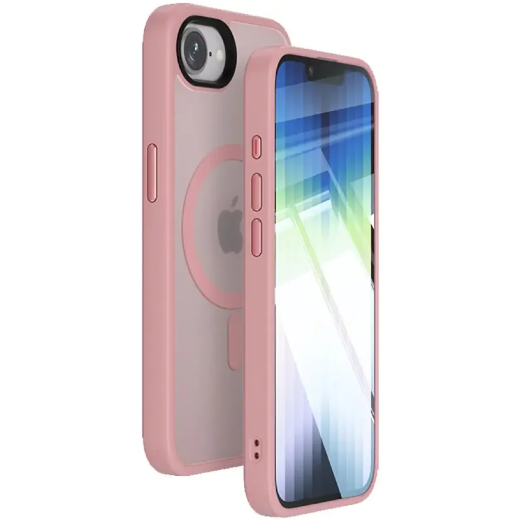 Чохол Metal Buttons with MagSafe Colorful для Apple iPhone 16e Pink