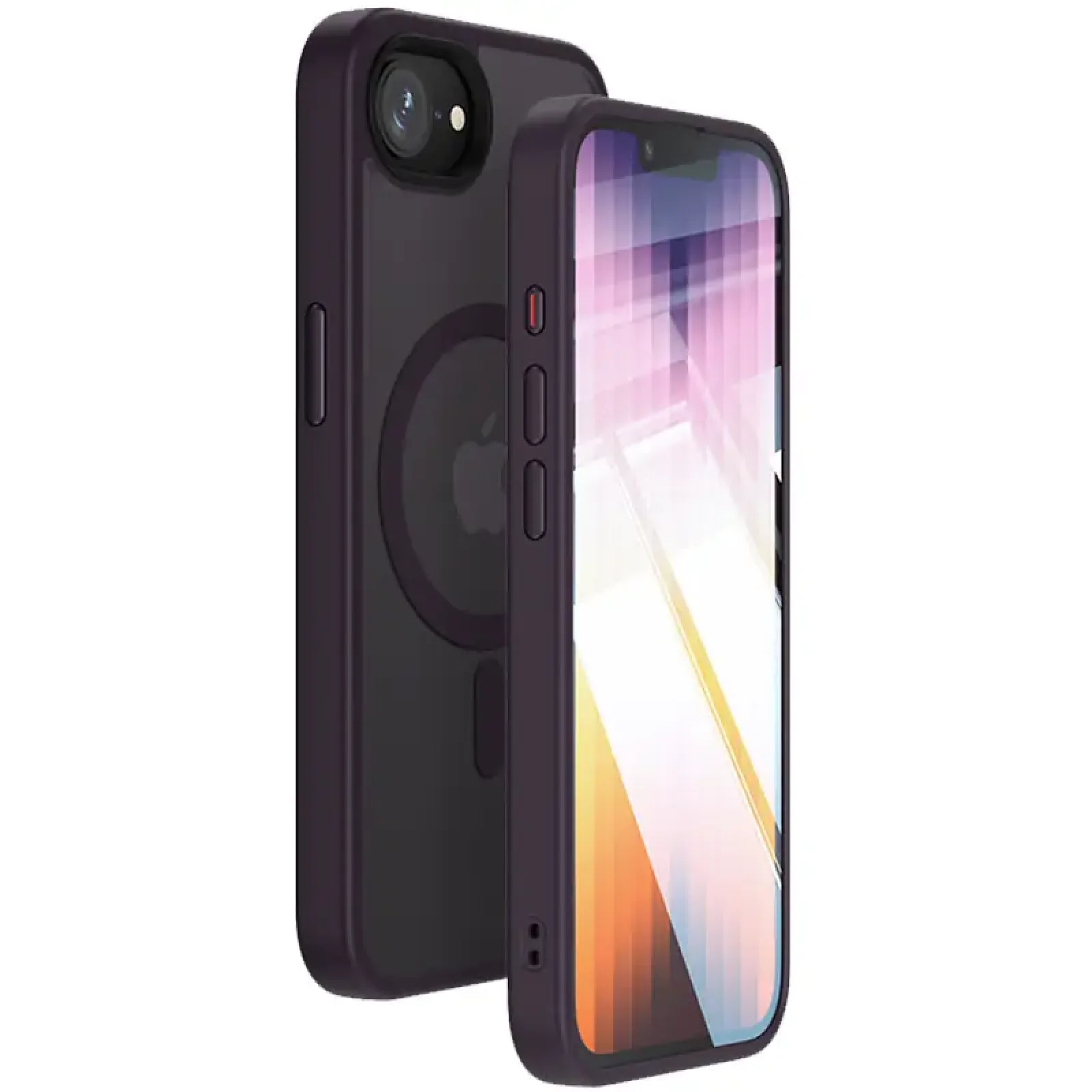 Чехол Metal Buttons with MagSafe Colorful для Apple iPhone 16e Dark Purple