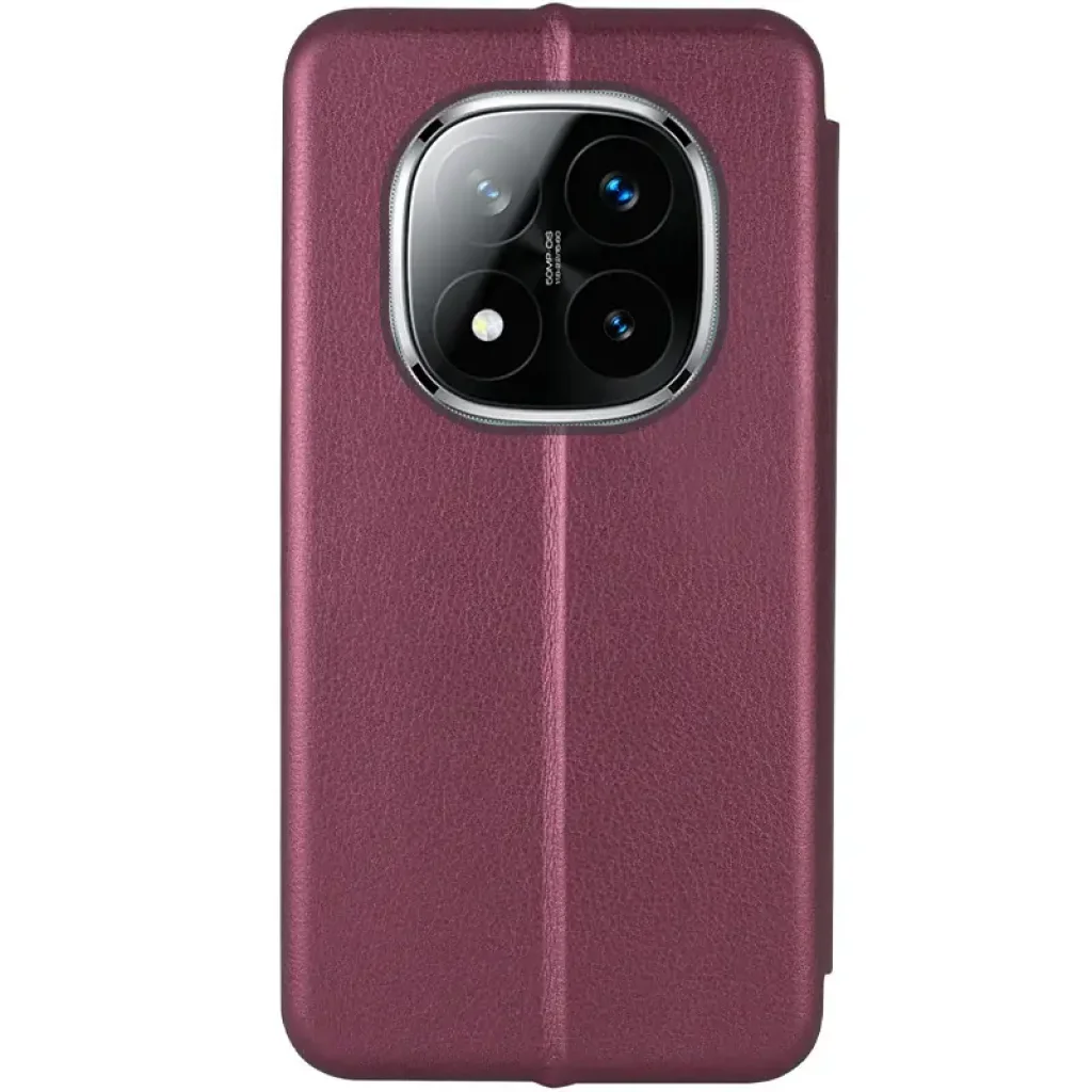 Чохол Classy PU Case для Xiaomi Redmi Note 14 Pro 4G Bordo