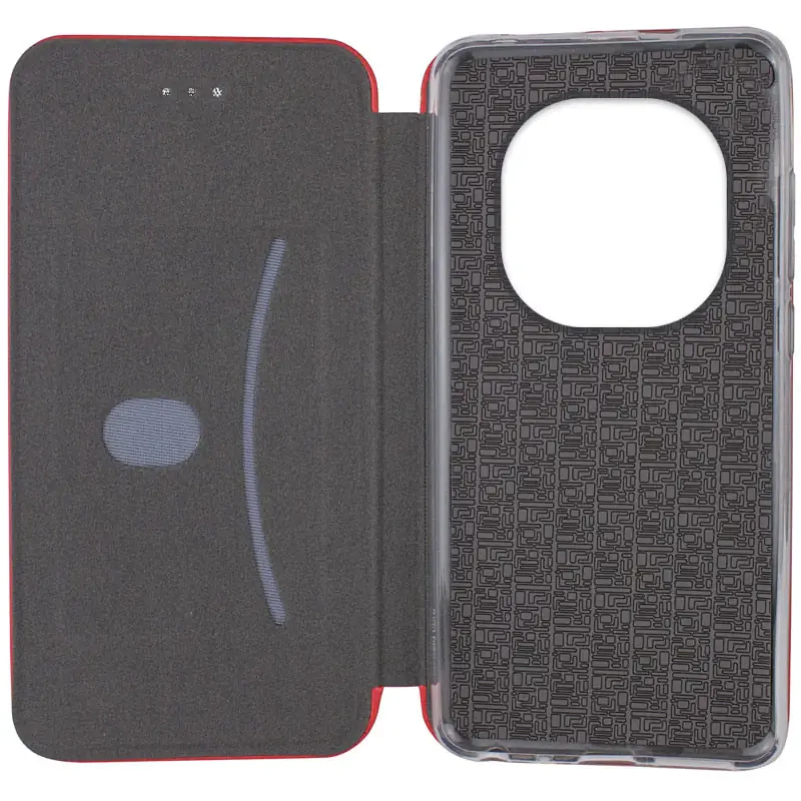 Чехол Classy PU Case для Xiaomi Redmi Note 14 Pro 4G Red