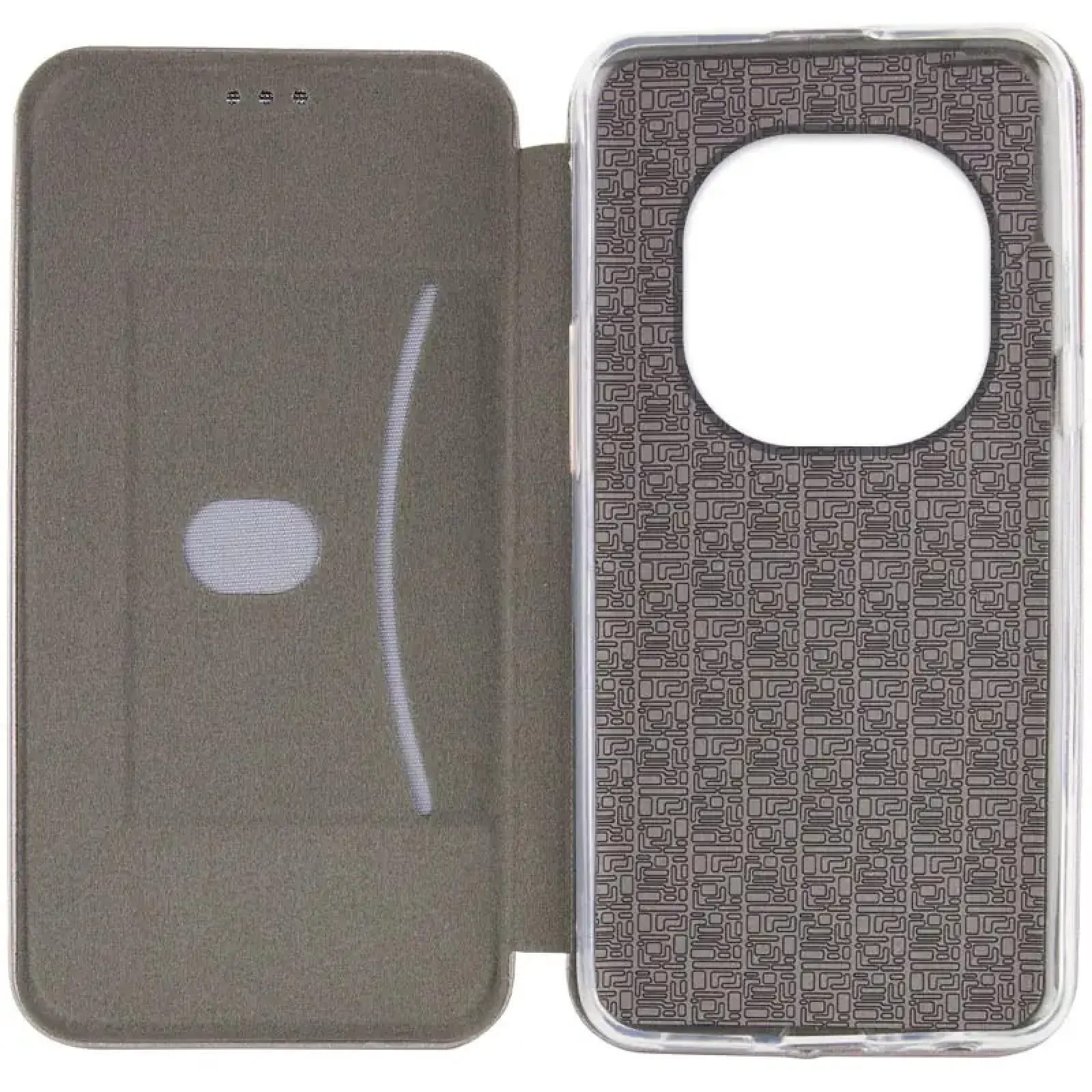 Чехол Classy PU Case для Xiaomi Redmi Note 14 Pro 4G Gray
