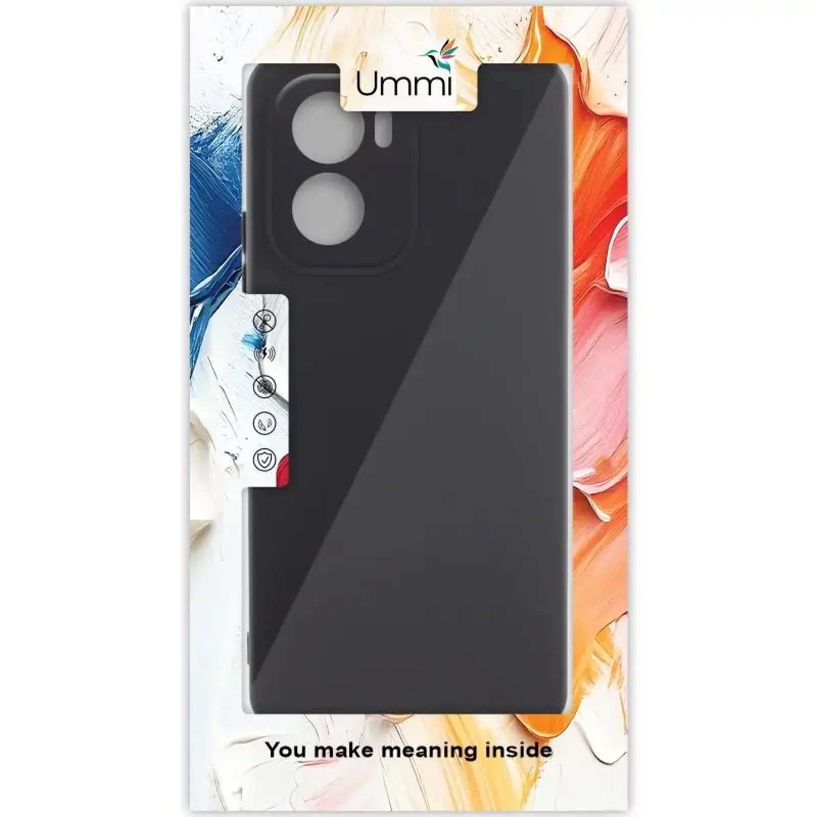 Чохол Silicone Cover Ummi Lakshmi Full Camera (AA) для Motorola Moto G05, Motorola Moto E15 4G Black