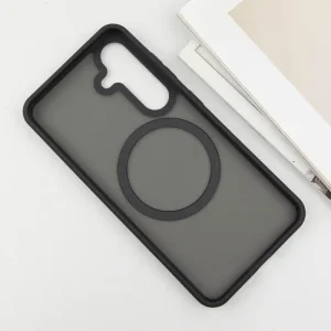 Чохол TPU+PC Metal Buttons with MagSafe Colorful для Samsung Galaxy S25 Edge Black