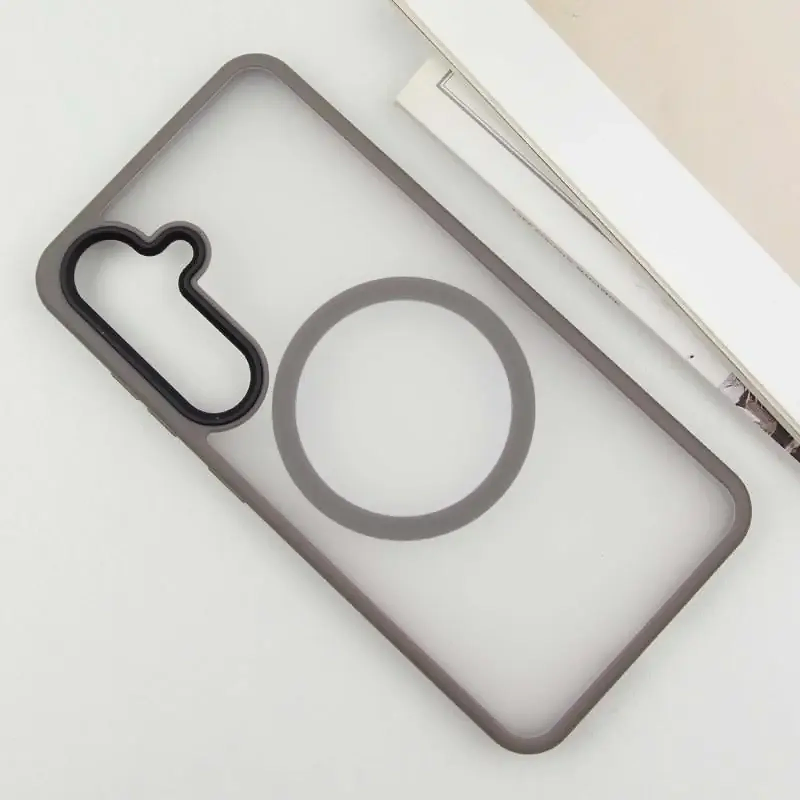Чехол TPU+PC Metal Buttons with MagSafe Colorful для Samsung Galaxy S25 Edge Grey