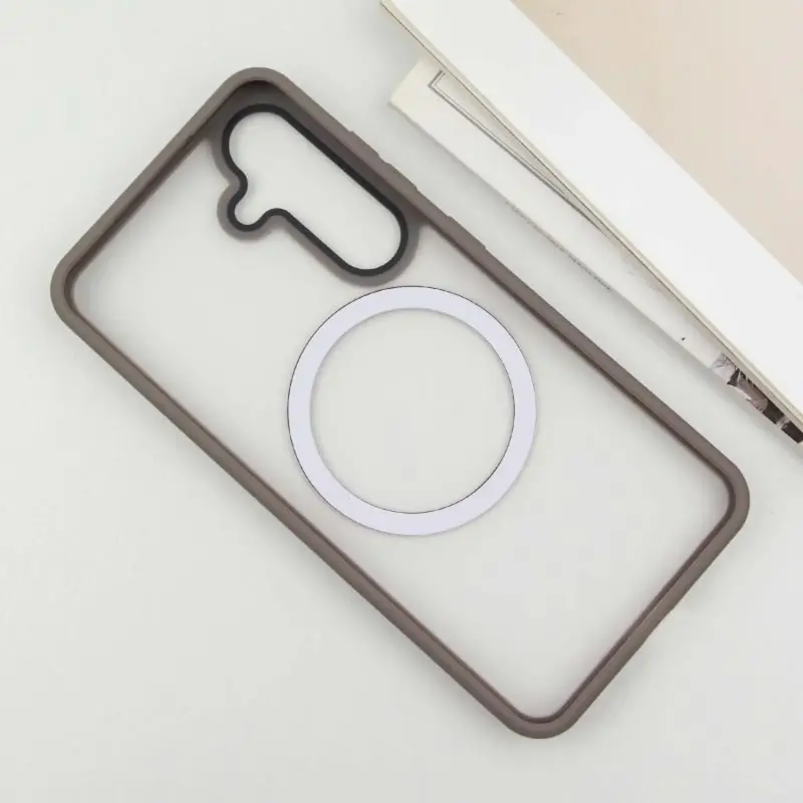Чехол TPU+PC Metal Buttons with MagSafe Colorful для Samsung Galaxy S25 Edge Grey