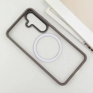 Чехол TPU+PC Metal Buttons with MagSafe Colorful для Samsung Galaxy S25 Edge Grey